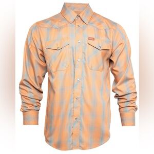 DIXXON FLANNEL CO MEN‎ SIZE XL BANDERA BAMBOO LONG SLEEVE ORANGE BLUE NWT
